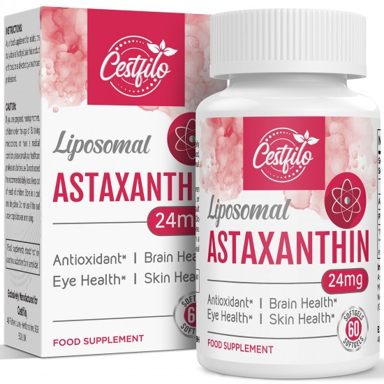 Cestfilo Liposomal Astaxanthin Dietary Supplement 24MG, Maximum Absorption