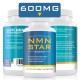 NMN STAR Ultra High Purity NMN Capsules, 600mg Per Serving, 60 Capsules