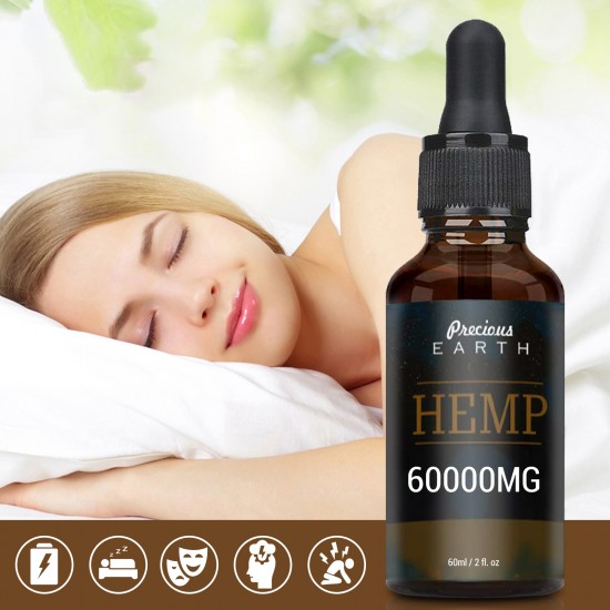 Precious Earth 60000mg 60ml, Broad Spectrum Hemp Oil Extract, Premium Organic Extracts