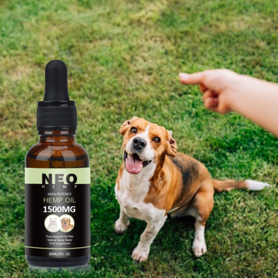 [Not Available in UK] NEOHEMP Oil Anxiety Relief for Dogs & Cats - 1500mg - Supports Hip & Joint Health